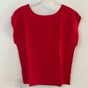 100% Silk Red Sleeveless Blouse, Size Large, NWOT Women's Tank Top